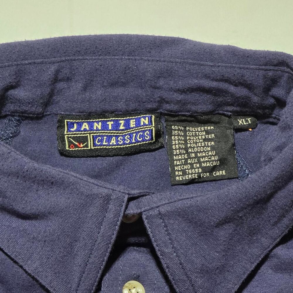 Jantzen Classics polo shirt navy blue with pocket men's size XLT